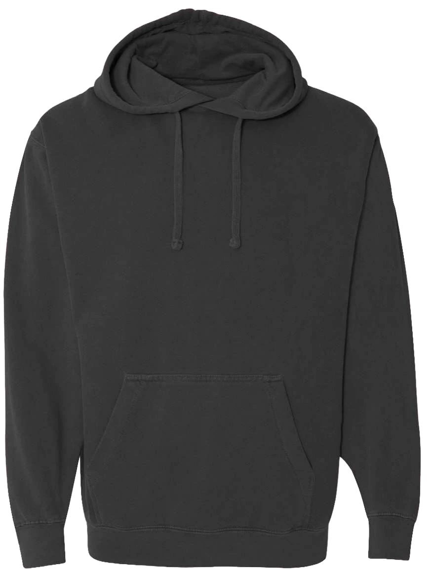 Weighted hoodies — charcoal blank garment from the Uncle Bill apparel collection