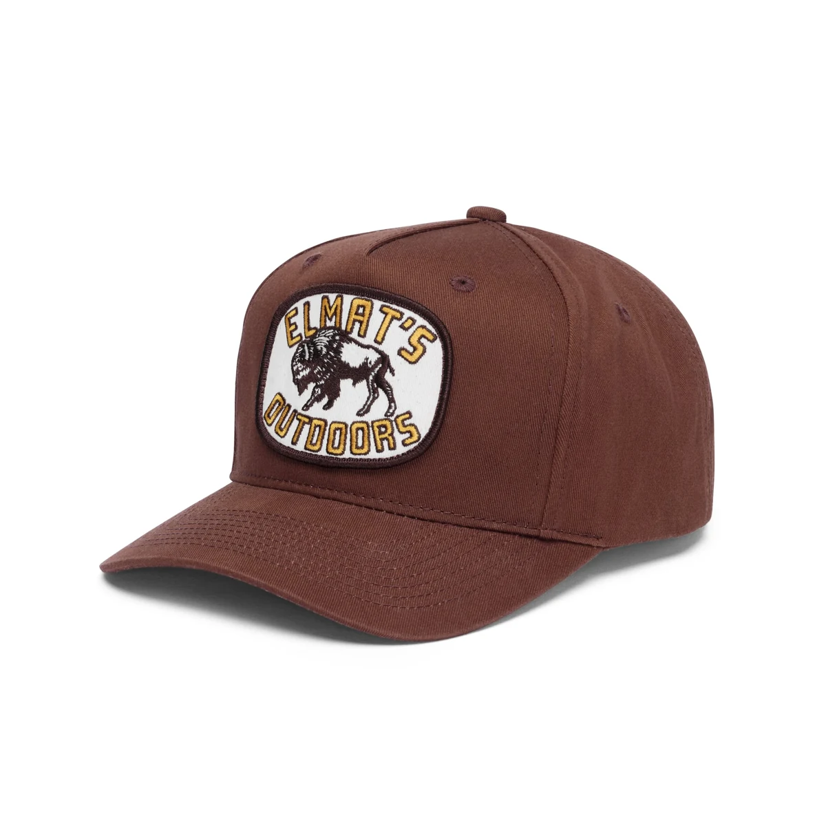Brown Elmat’s cap with an embroidered horses patch