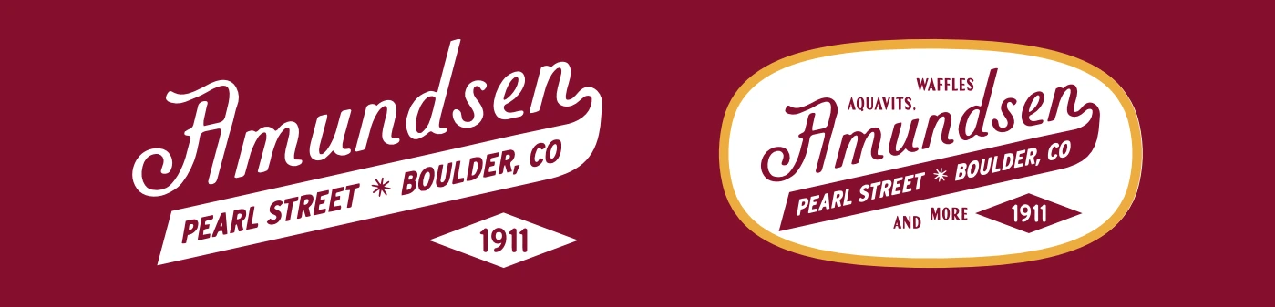 Amundsen — Outdoor sports heritage lettering; original graphic exploration