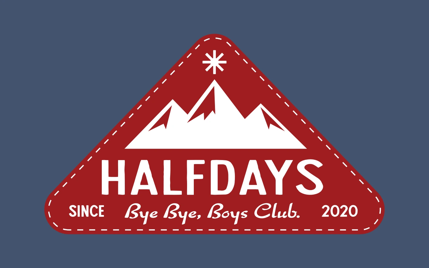 Halfdays — Bye Boys Club mountain patch; original graphic exploration
