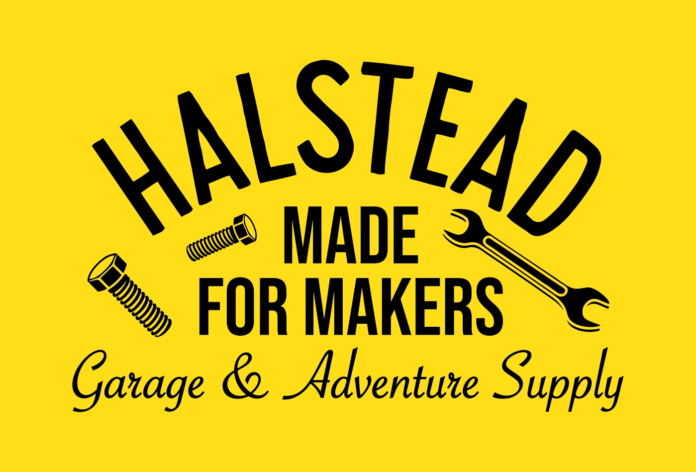 Halstead — Made for Makers lettering; original graphic exploration