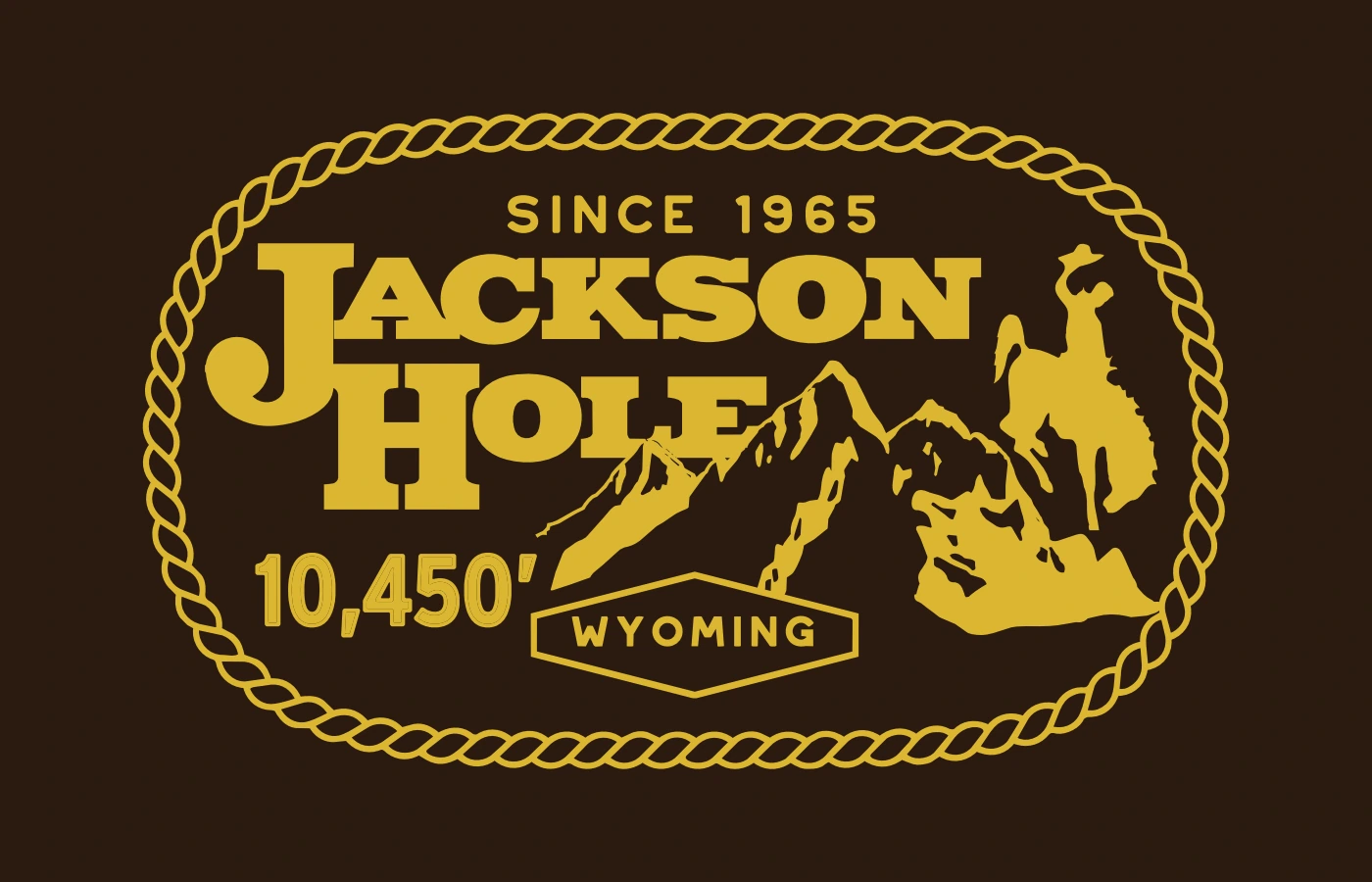 Jackson Hole Resort — Wyoming mountain rope badge; original graphic exploration
