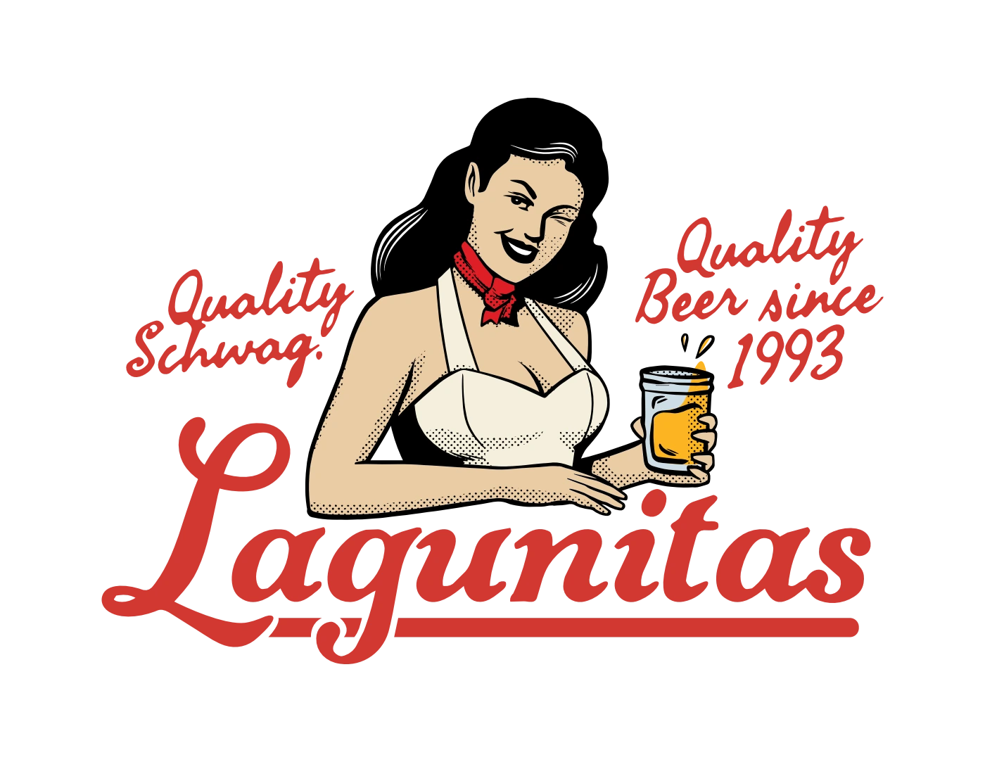 Lagunitas Brewing — Quality Schwag illustrated lettering; original graphic exploration