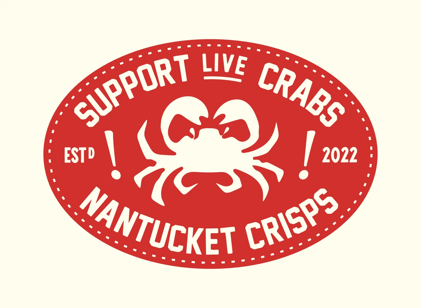 Nantucket Crisps — Support Live Crabs illustration; original graphic exploration