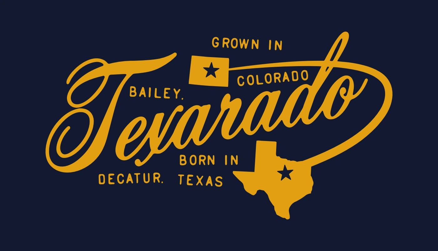 Texarado — Texas and Colorado western lettering; original graphic exploration