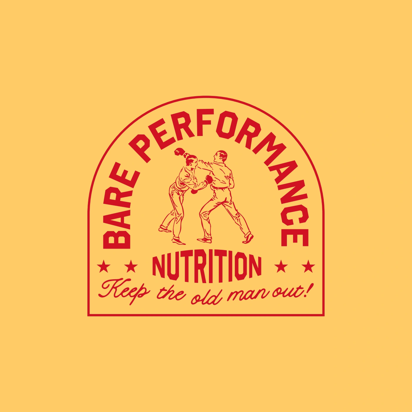 Bare Performance Nutrition — Keep the old man out; design exploration graphic artwork
