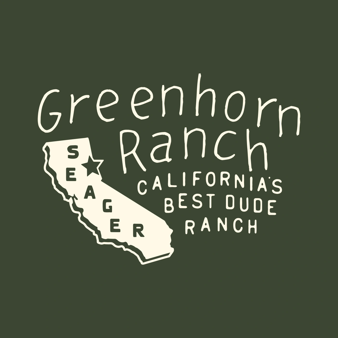 Greenhorn Ranch — California ranch lettering; design exploration graphic artwork