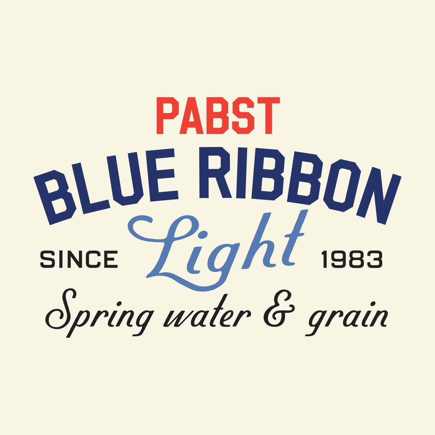 Pabst Light — Blue Ribbon Light; design exploration graphic artwork