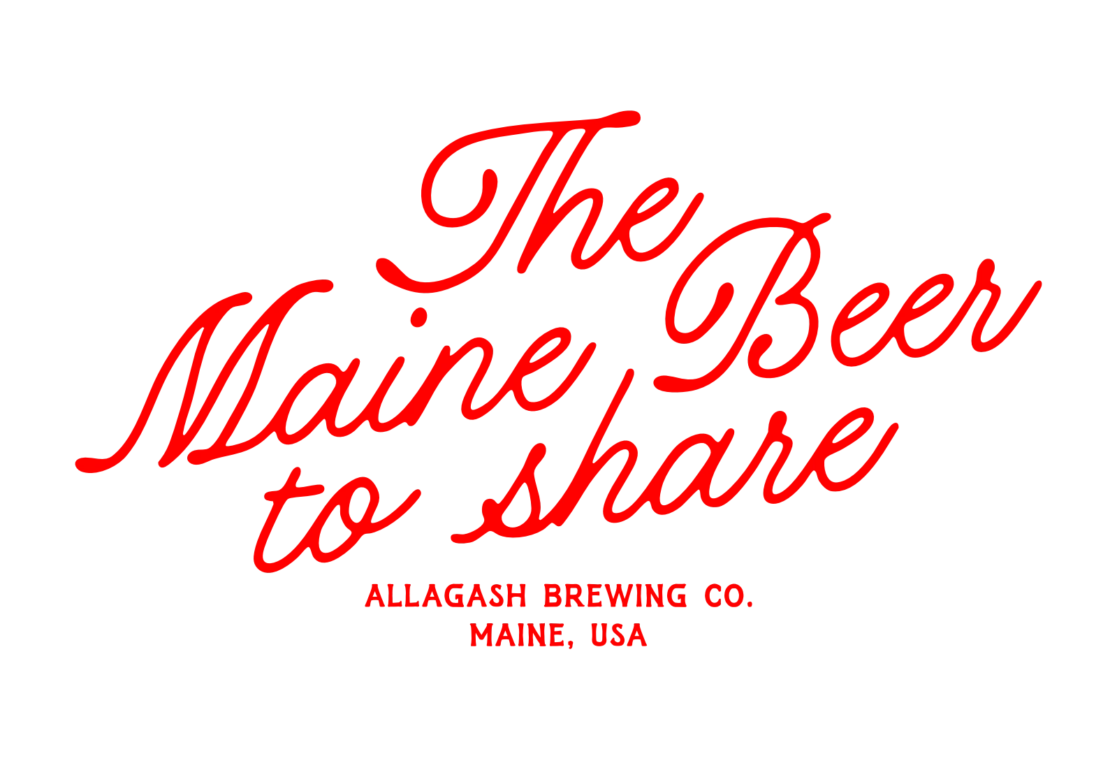 Allagash Brewing — The Maine Beer to share lettering; design exploration graphic artwork
