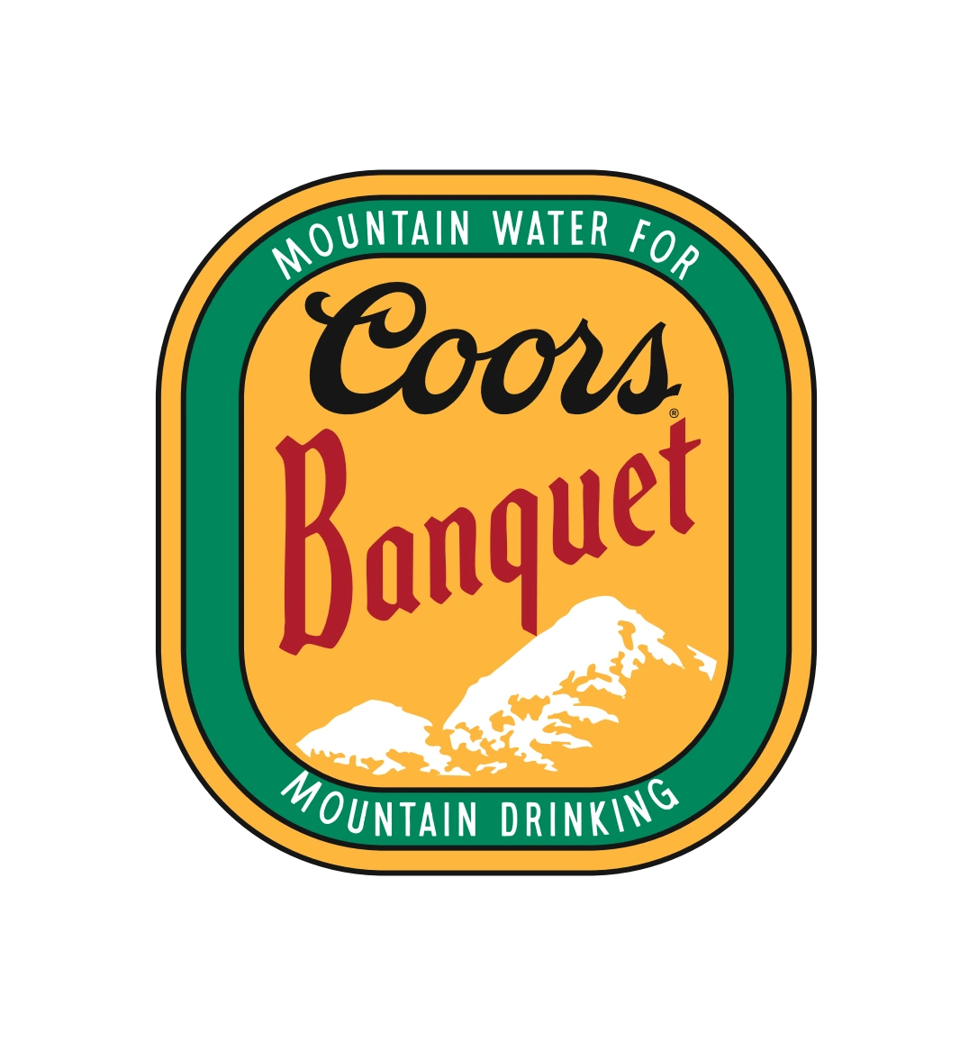 Coors Banquet — Mountain Water badge; design exploration graphic artwork
