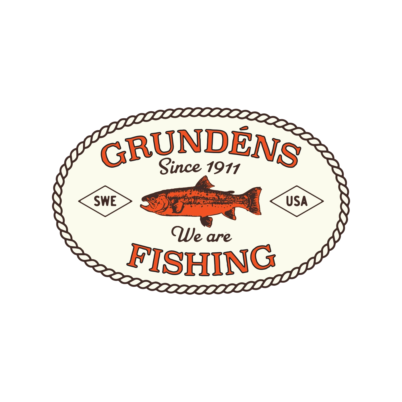 Grundéns — Fishing badge; design exploration graphic artwork
