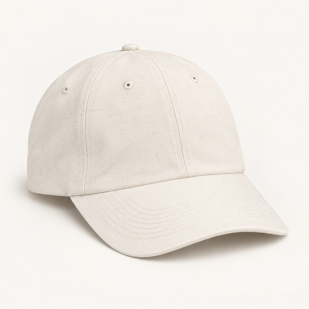 UB100 six-panel dad hat in cream